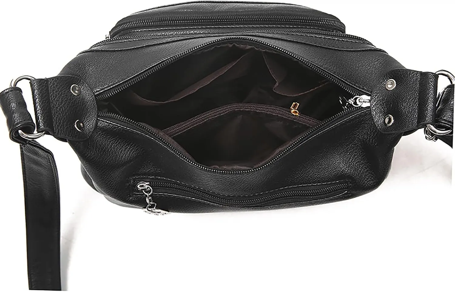 Crossbody Crescent Bags for Women Women's Crescent Shoulder Bags with Adjustable Strap Lightweight Carry on Bag(Coffee)