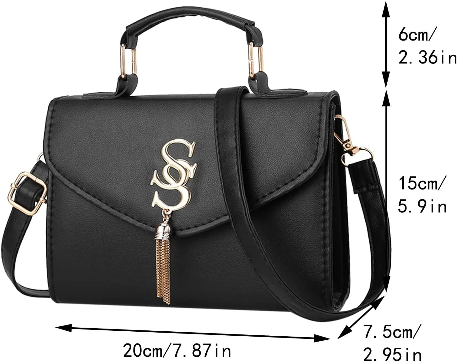 Crossbody Purses For Women Casual Crossbody Bags Adjustable Strap Shoulder Bag With Tassel Purses for Women (One Size)