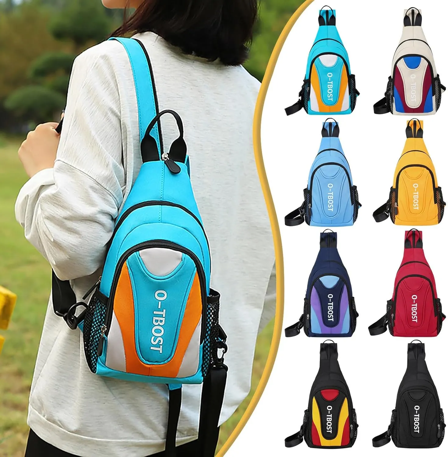 Crossbody Small Sling Backpack for Women Men Anti Theft Crossbody Bags for Women Stylish Versatile Bag(A)