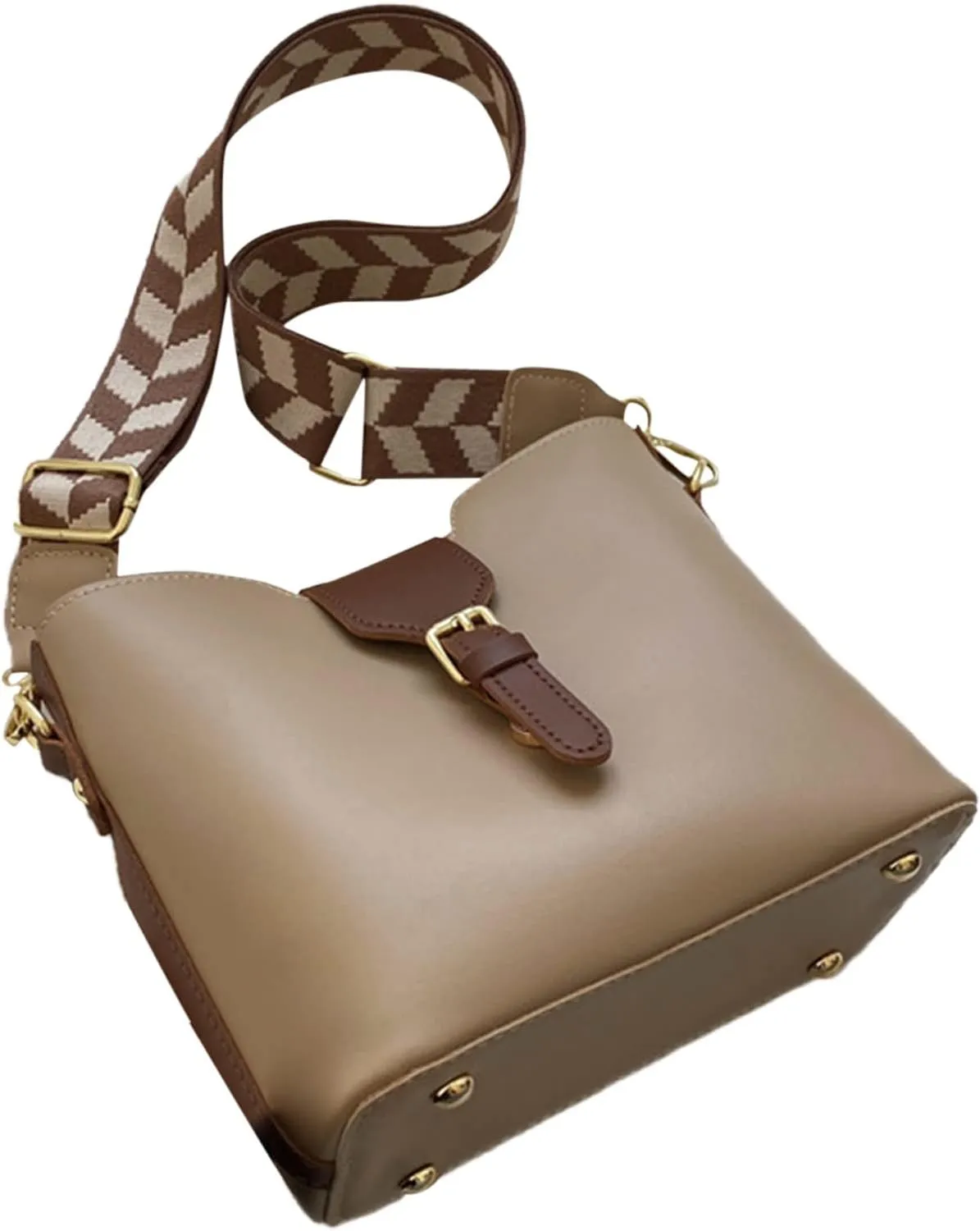 Crossbody Travel Bags for Women Women's Crescent Shoulder Bags with Adjustable Strap Cute Purse for Women Trendy(Khaki)