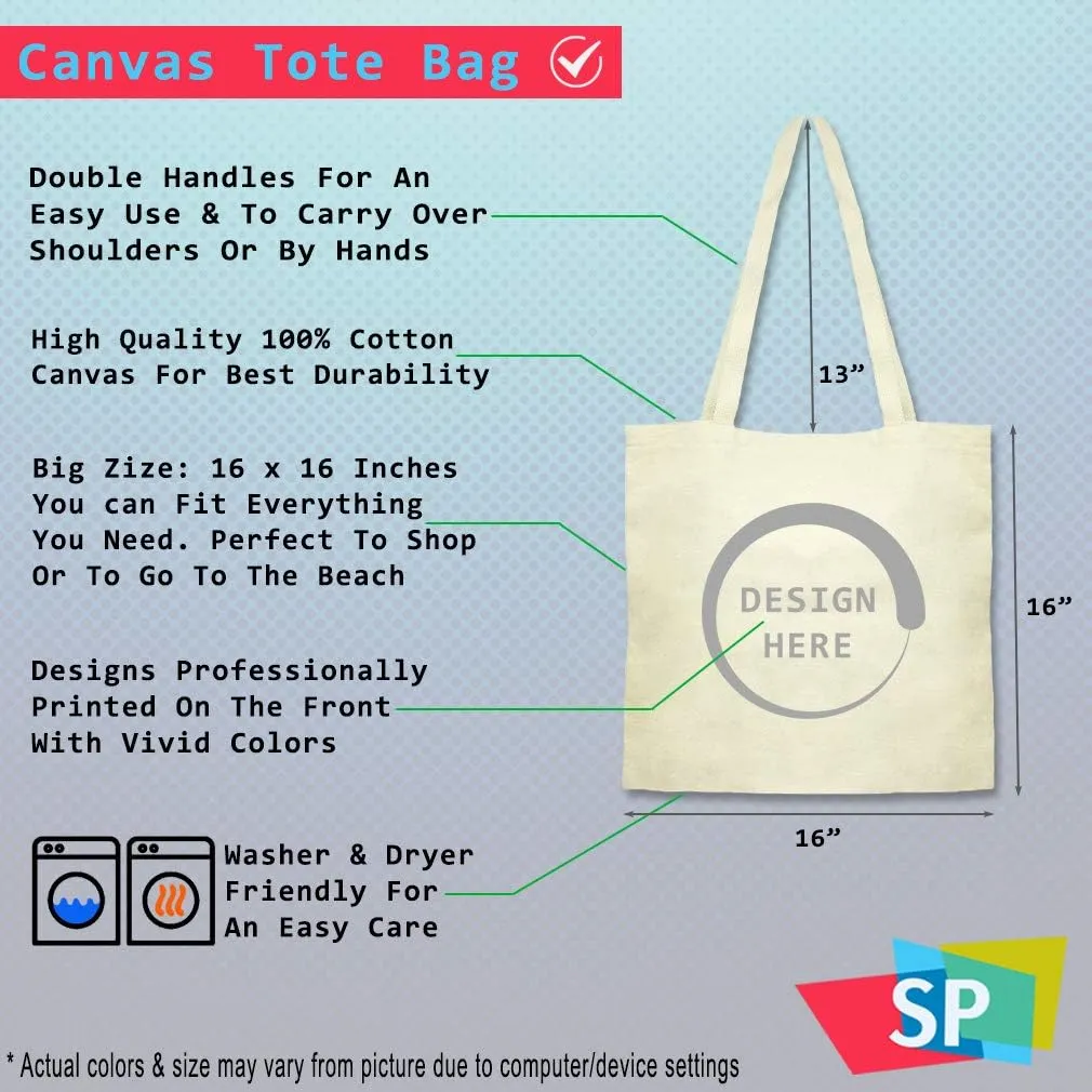 Custom Canvas Tote Shopping Bag Keep Calm and Drink Tea Text Image Inspiration & Motivation