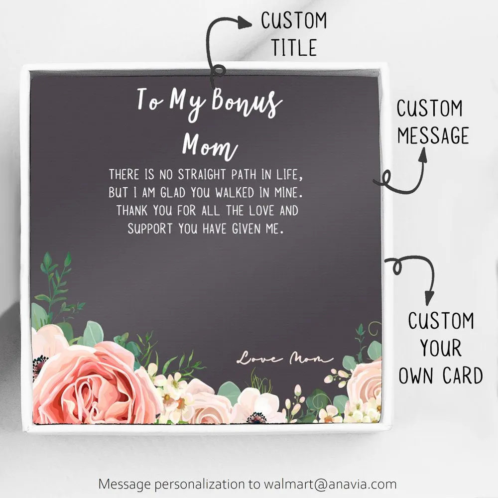 Custom Card and Necklace, Personalized Card and Necklace Gift for Grandmother, Mom, and Daughter, Custom Necklace and Card Jewelry, Gift for Her [Rose Gold Triple Infinity, Personalized Card]