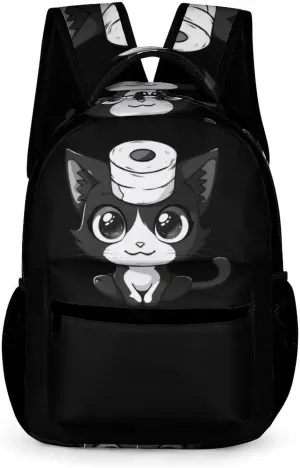 Cute Cat Toilet Paper Laptop Backpack Lightweight Travel Daypack Work Bag for School Office