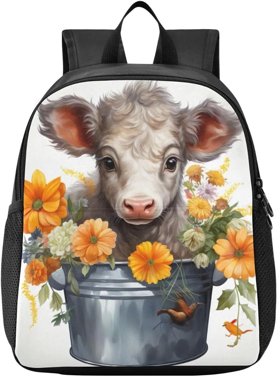 Cute Cow Sliver Bucket Toddler Backpack for Boys Girls Kids Backpack Preschool Kindergarten Child Bookbag 202b4643