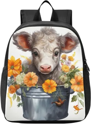Cute Cow Sliver Bucket Toddler Backpack for Boys Girls Kids Backpack Preschool Kindergarten Child Bookbag 202b4643