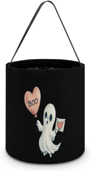 Cute Ghost Boo Halloween Candy Bag Candy Tote Bucket Gift Bags Party Supplies for Women Men