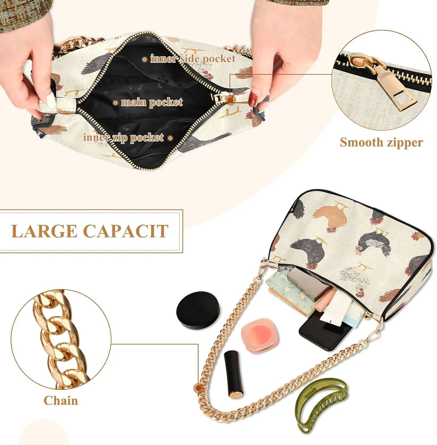 Cute Monkey Womens Purse, Womens Shoulder Bags Crossbody