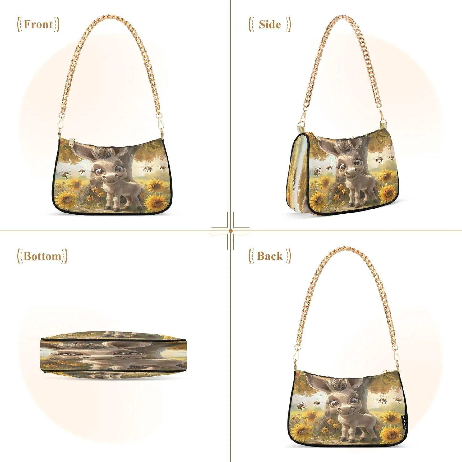 Cute Monkey Womens Purse, Womens Shoulder Bags Crossbody