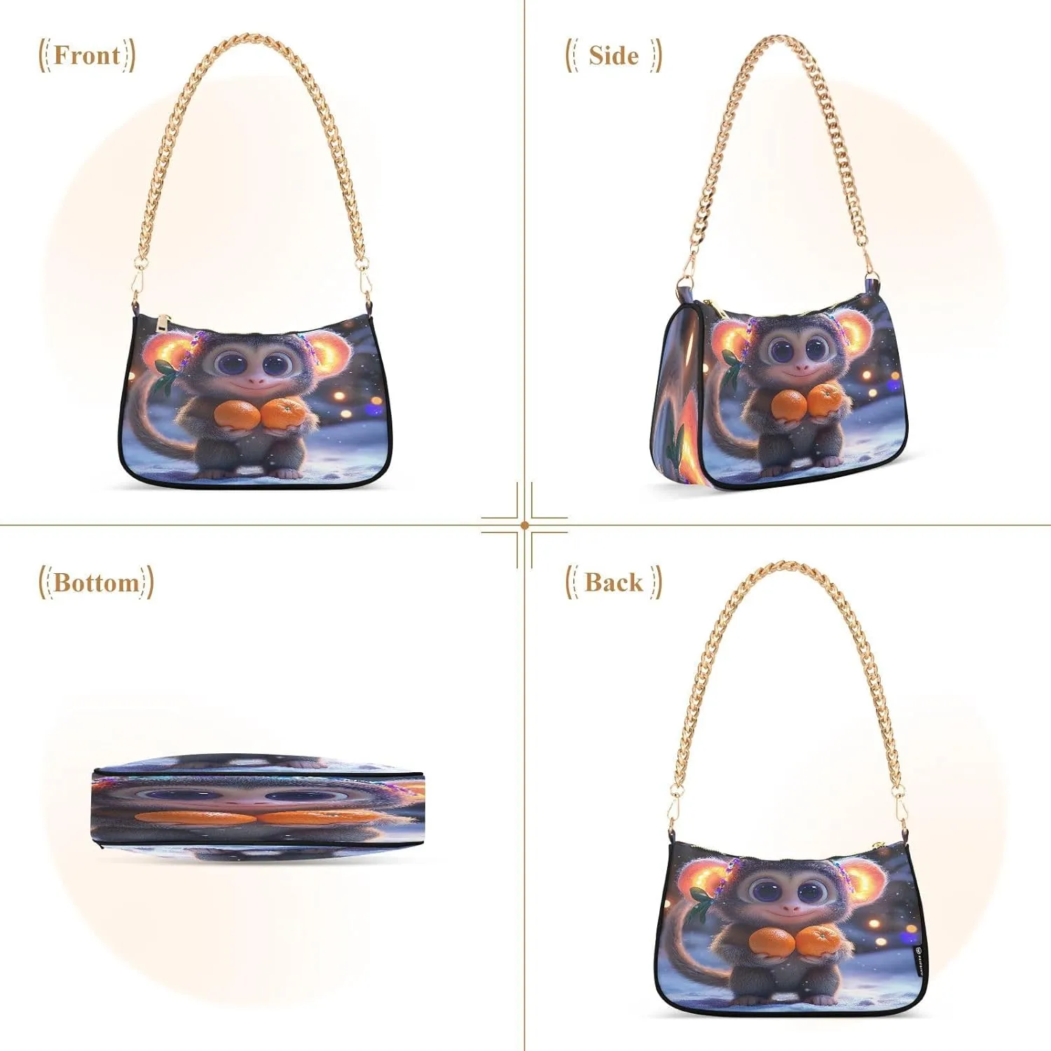 Cute Monkey Womens Purse, Womens Shoulder Bags Crossbody