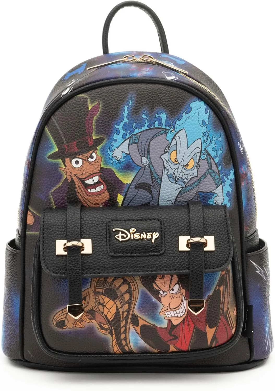 Dr. Facilier 11"" Vegan Leather Fashion Mini Backpack, Black