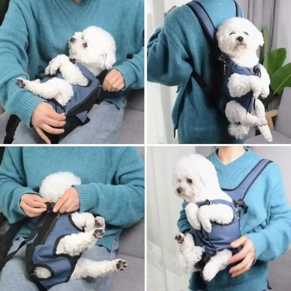 Durable Adjustable Comfortable Padded Safety Belt Pet Carrier Backpack for Cat and Small Dogs