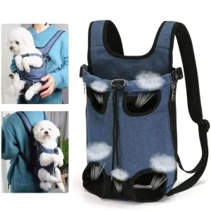 Durable Adjustable Comfortable Padded Safety Belt Pet Carrier Backpack for Cat and Small Dogs