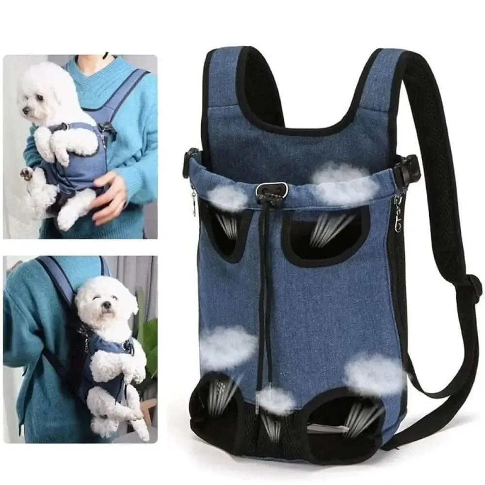 Durable Adjustable Comfortable Padded Safety Belt Pet Carrier Backpack for Cat and Small Dogs