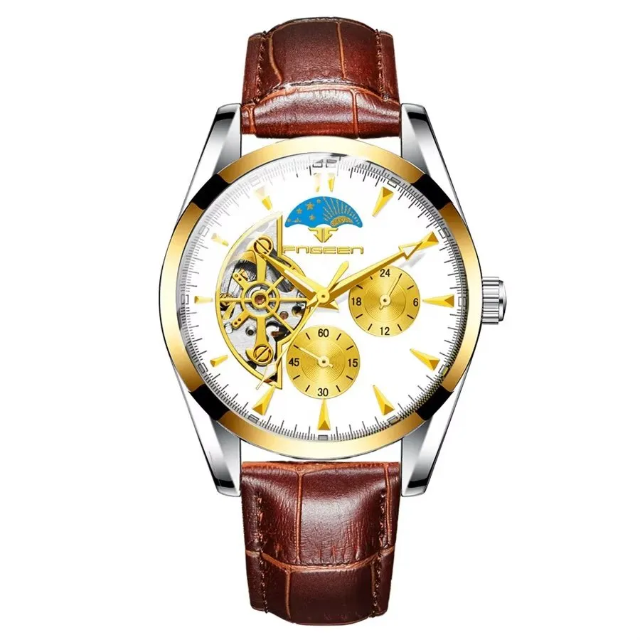 Elegant Star Quartz Crystal Glass Mechanical Watch