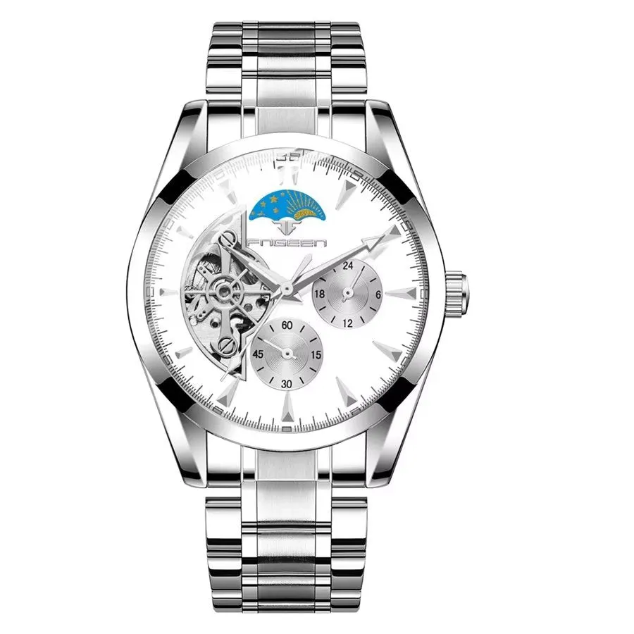 Elegant Star Quartz Crystal Glass Mechanical Watch