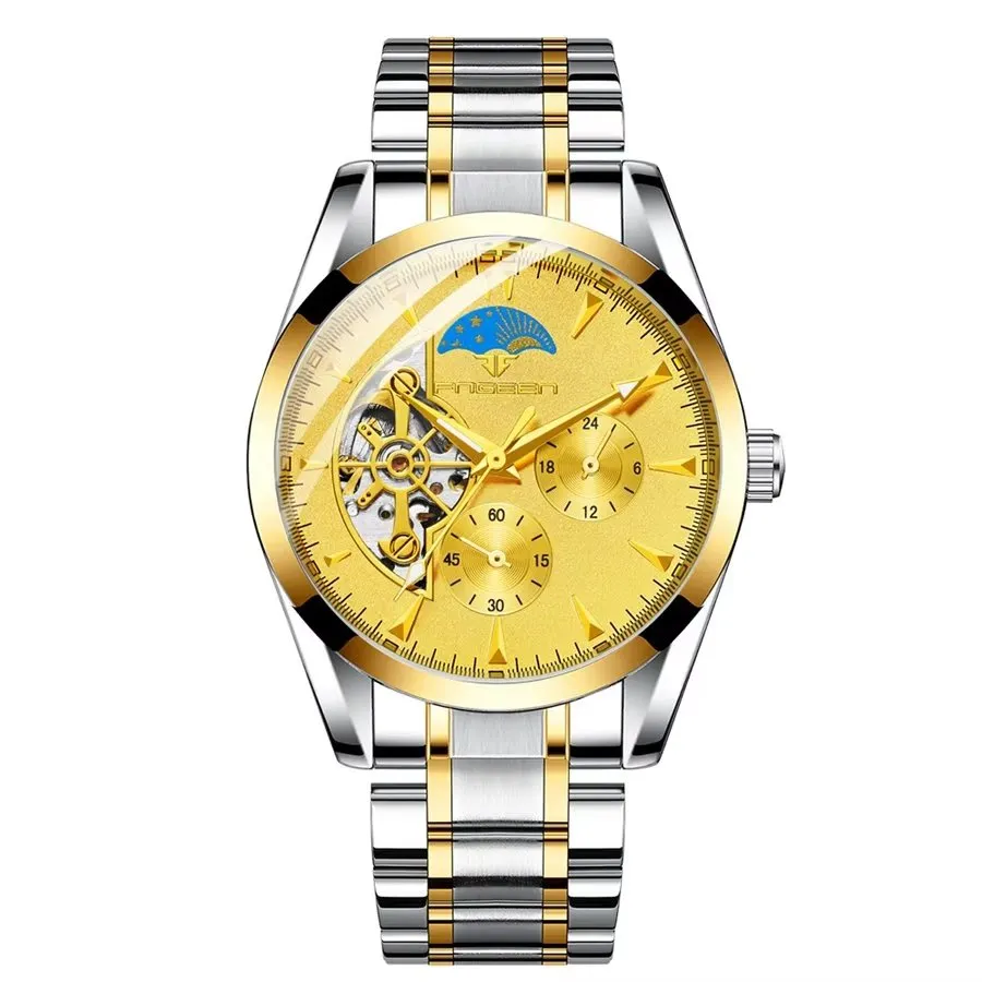 Elegant Star Quartz Crystal Glass Mechanical Watch