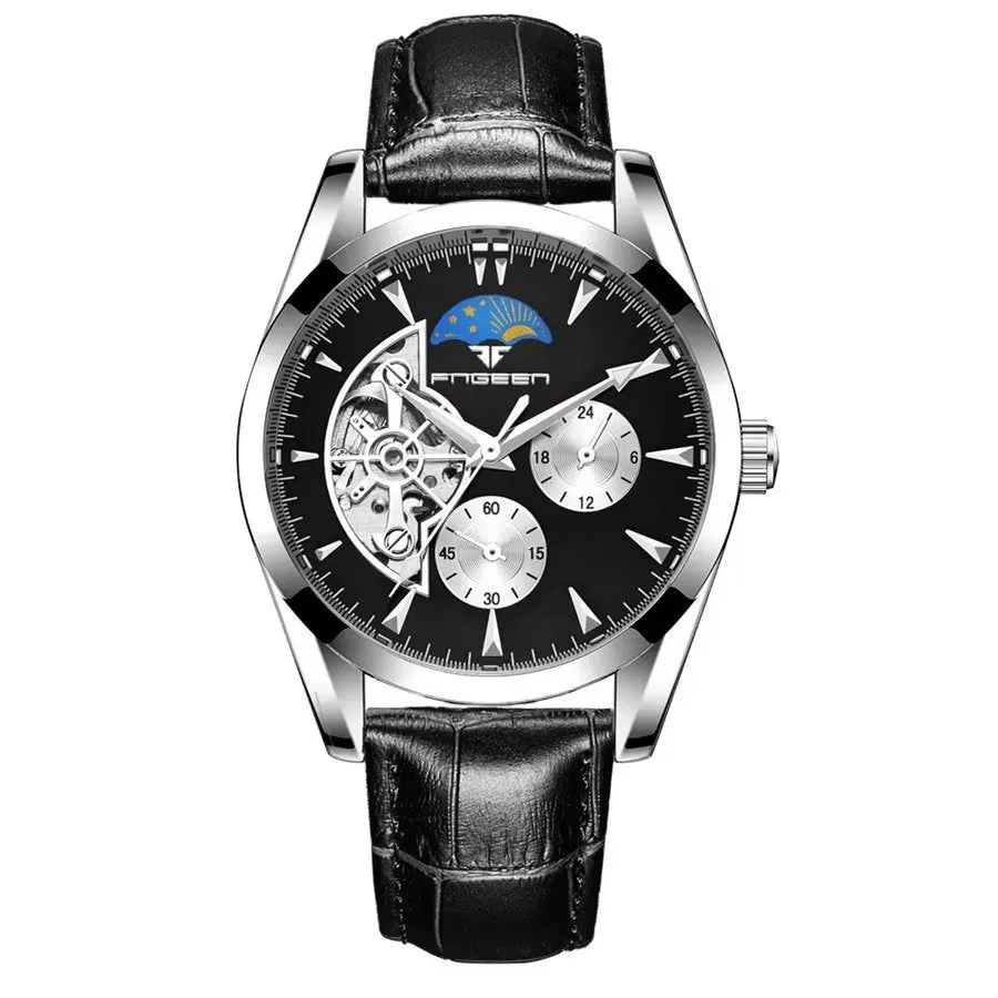 Elegant Star Quartz Crystal Glass Mechanical Watch