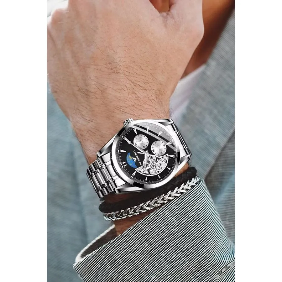 Elegant Star Quartz Crystal Glass Mechanical Watch