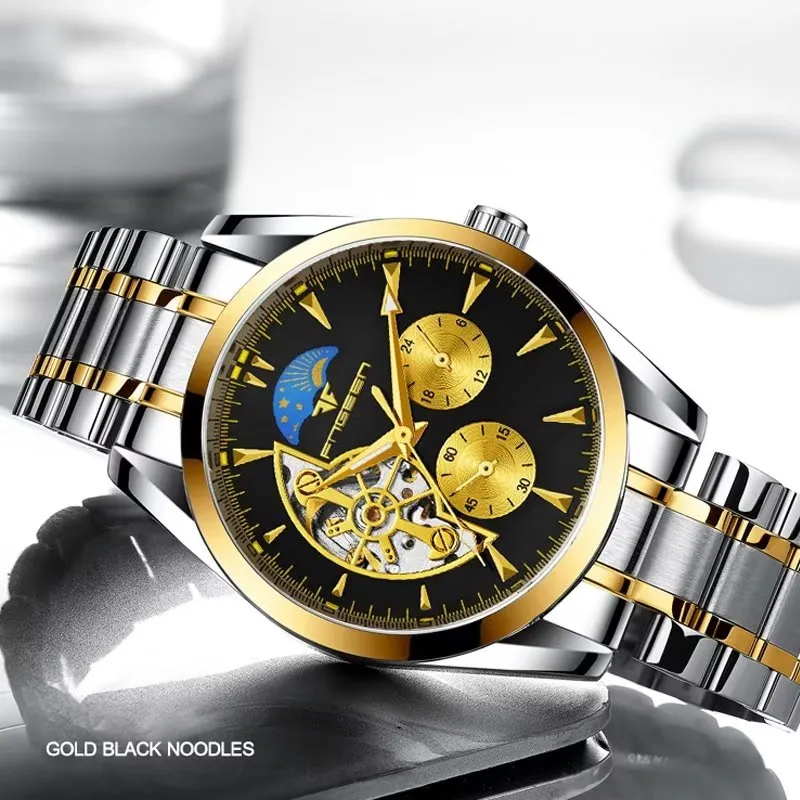 Elegant Star Quartz Crystal Glass Mechanical Watch