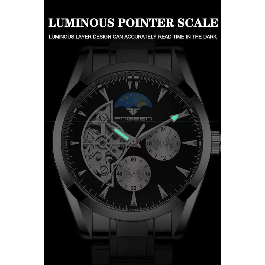 Elegant Star Quartz Crystal Glass Mechanical Watch