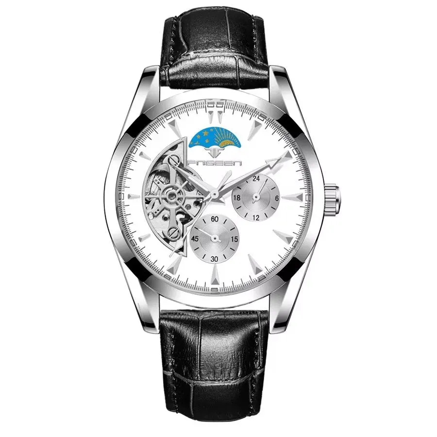 Elegant Star Quartz Crystal Glass Mechanical Watch