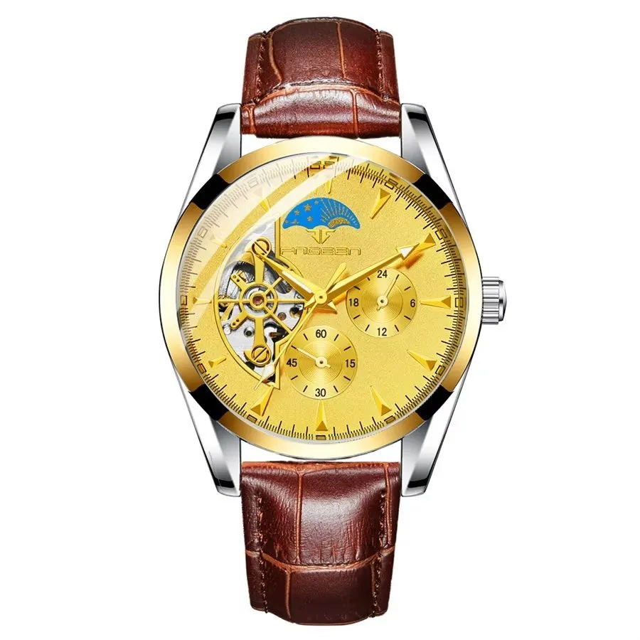 Elegant Star Quartz Crystal Glass Mechanical Watch