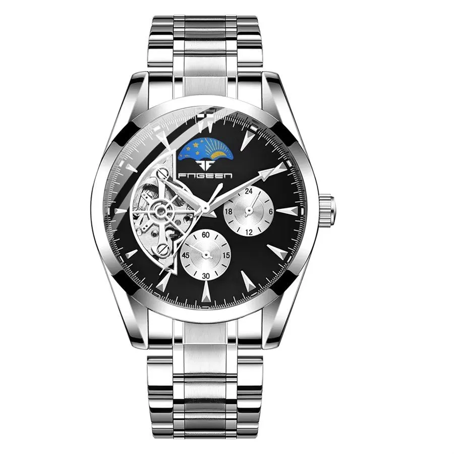 Elegant Star Quartz Crystal Glass Mechanical Watch