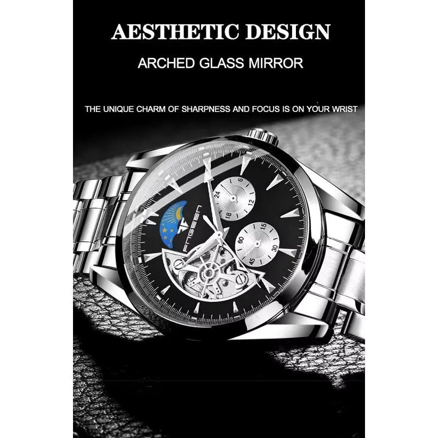 Elegant Star Quartz Crystal Glass Mechanical Watch