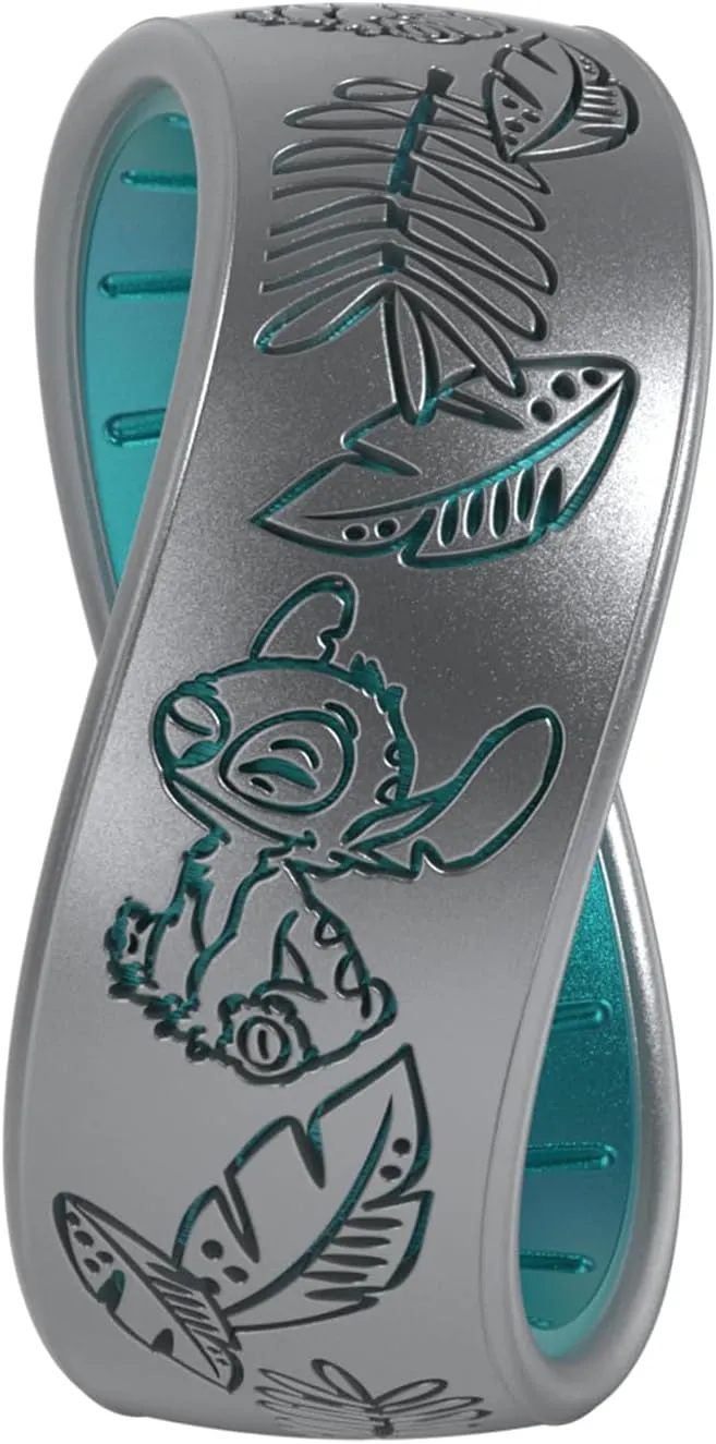 Enso Rings Disney Lilo & Stitch Silicone Ring Collection - Comfortable and Flexible Design