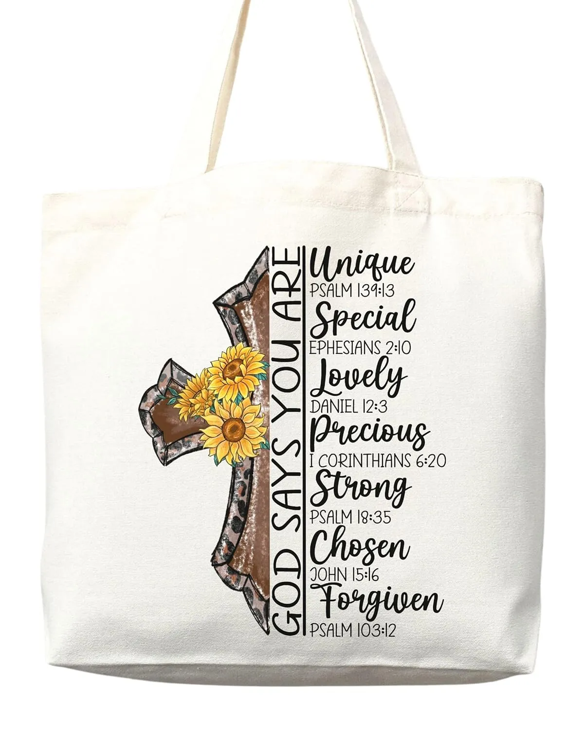 Faithful Christian Eco-Friendly Canvas Tote Bags - Inspirational Religious Totes, Bible Verses, Cross Designs, Church Gifts, Reusable Shopping Bags, Sustainable Carry-All (Tote Bag   Matching Pouch)