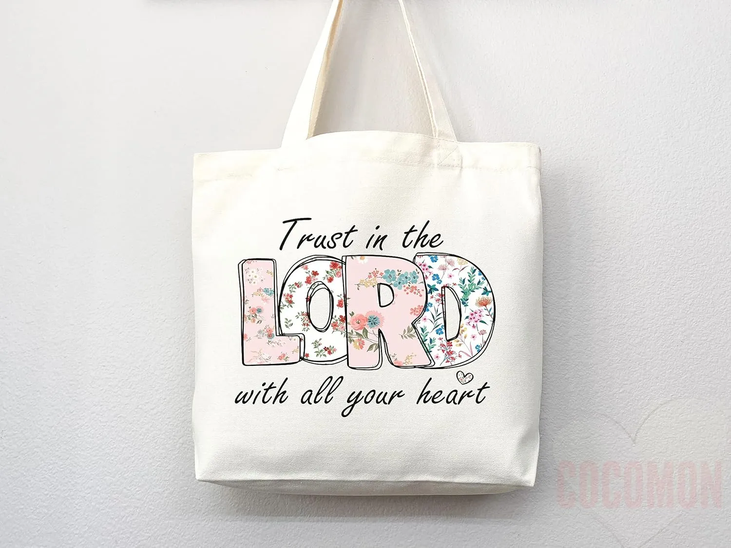 Faithful Christian Eco-Friendly Canvas Tote Bags - Inspirational Religious Totes, Bible Verses, Cross Designs, Church Gifts, Reusable Shopping Bags, Sustainable Carry-All (Tote Bag   Matching Pouch)