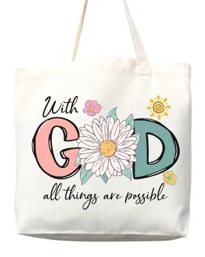 Faithful Christian Eco-Friendly Canvas Tote Bags - Inspirational Religious Totes, Bible Verses, Cross Designs, Church Gifts, Reusable Shopping Bags, Sustainable Carry-All (Tote Bag   Matching Pouch)