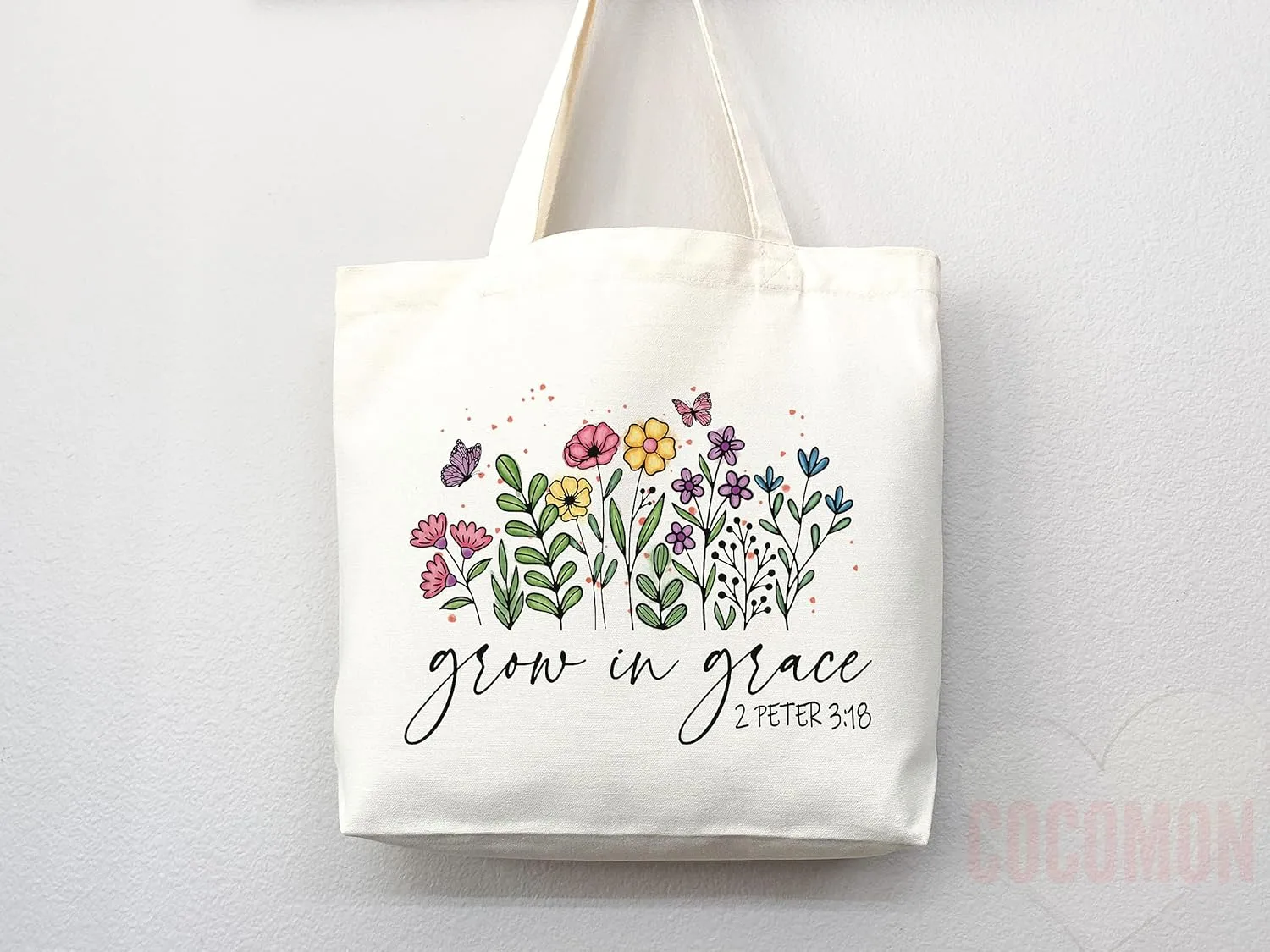 Faithful Christian Eco-Friendly Canvas Tote Bags - Inspirational Religious Totes, Bible Verses, Cross Designs, Church Gifts, Reusable Shopping Bags, Sustainable Carry-All (Tote Bag   Matching Pouch)