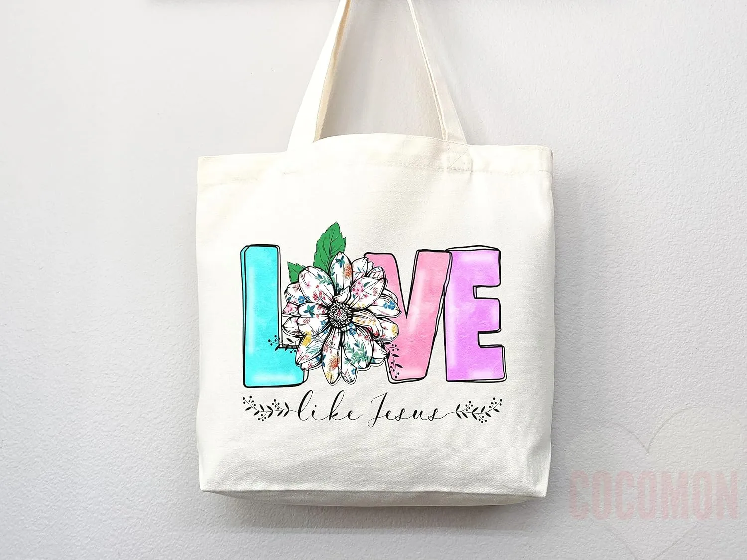 Faithful Christian Eco-Friendly Canvas Tote Bags - Inspirational Religious Totes, Bible Verses, Cross Designs, Church Gifts, Reusable Shopping Bags, Sustainable Carry-All (Tote Bag Only)