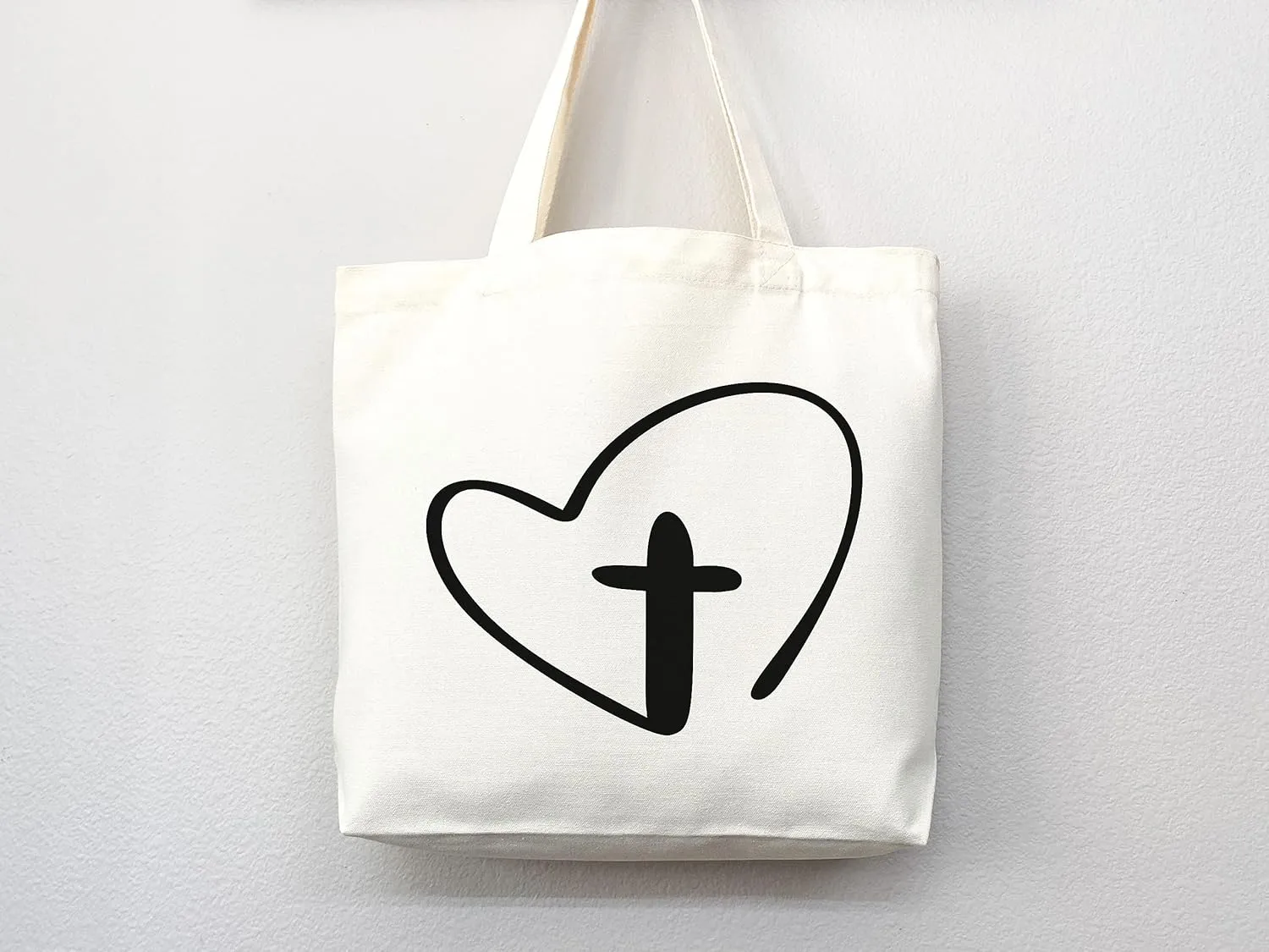 Faithful Christian Eco-Friendly Canvas Tote Bags - Inspirational Religious Totes, Bible Verses, Cross Designs, Church Gifts, Reusable Shopping Bags, Sustainable Carry-All (Tote Bag Only)