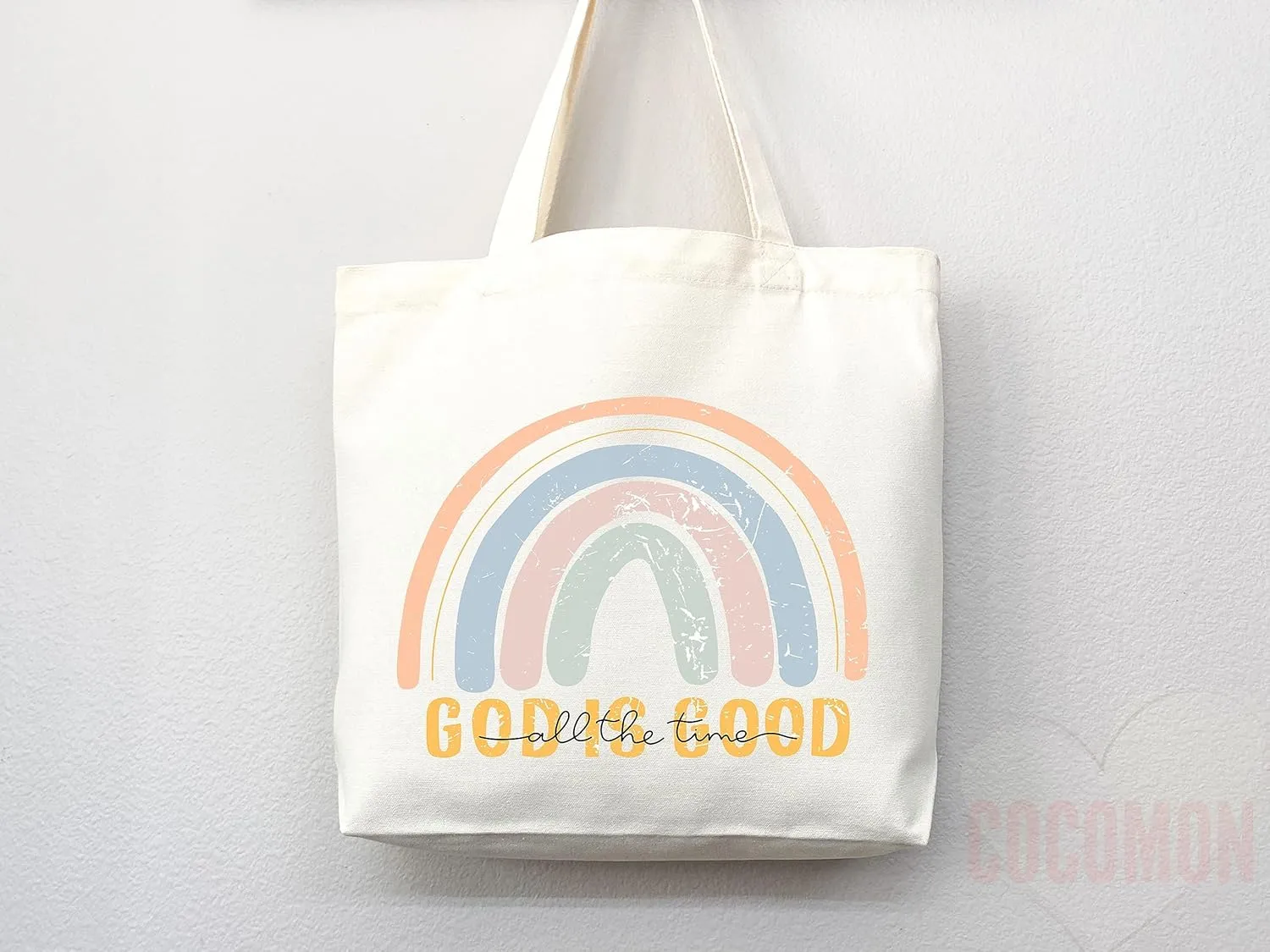 Faithful Christian Eco-Friendly Canvas Tote Bags - Inspirational Religious Totes, Bible Verses, Cross Designs, Church Gifts, Reusable Shopping Bags, Sustainable Carry-All (Tote Bag only)
