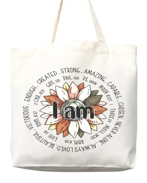 Faithful Christian Eco-Friendly Canvas Tote Bags - Inspirational Religious Totes, Bible Verses, Cross Designs, Church Gifts, Reusable Shopping Bags, Sustainable Carry-All (Tote Bag Only)
