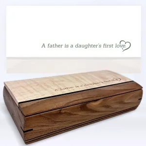 Father's Day Gift - Handmade Wooden Cache Box (First Love...)