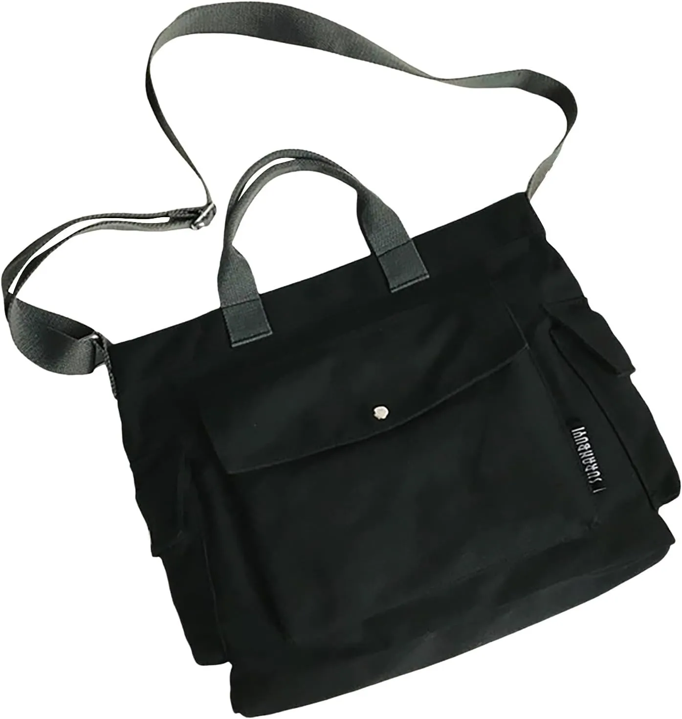 Faux Leather Purses Satchel for Women Women's Shoulder Bags Tote Satchel Fashion Bag with Compartments(Black)