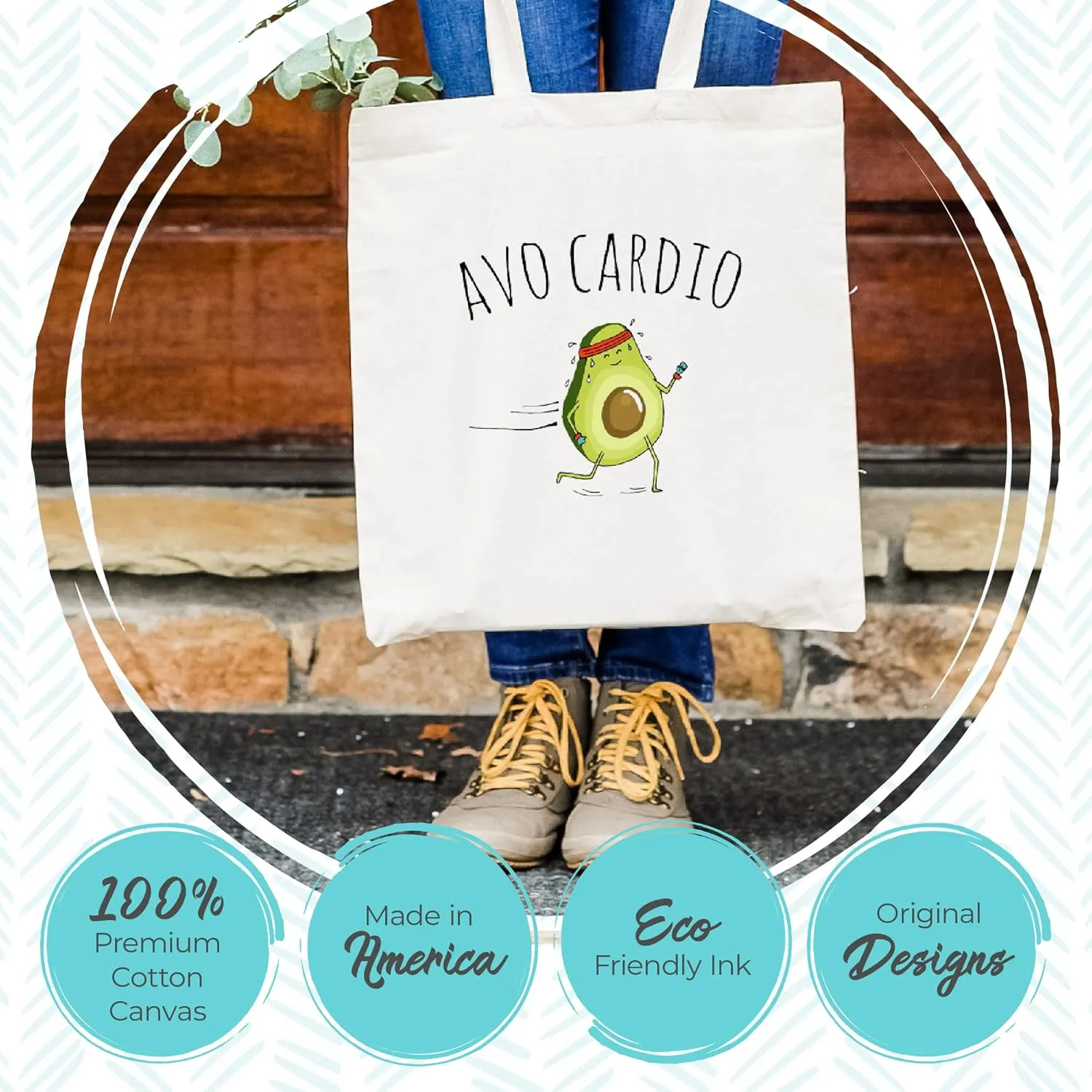 Feeling Cute Might Die Later, Colorful Canvas Bag, Screenprinted Tote, Cotton Flour Sack, Reusable Shopping Bag
