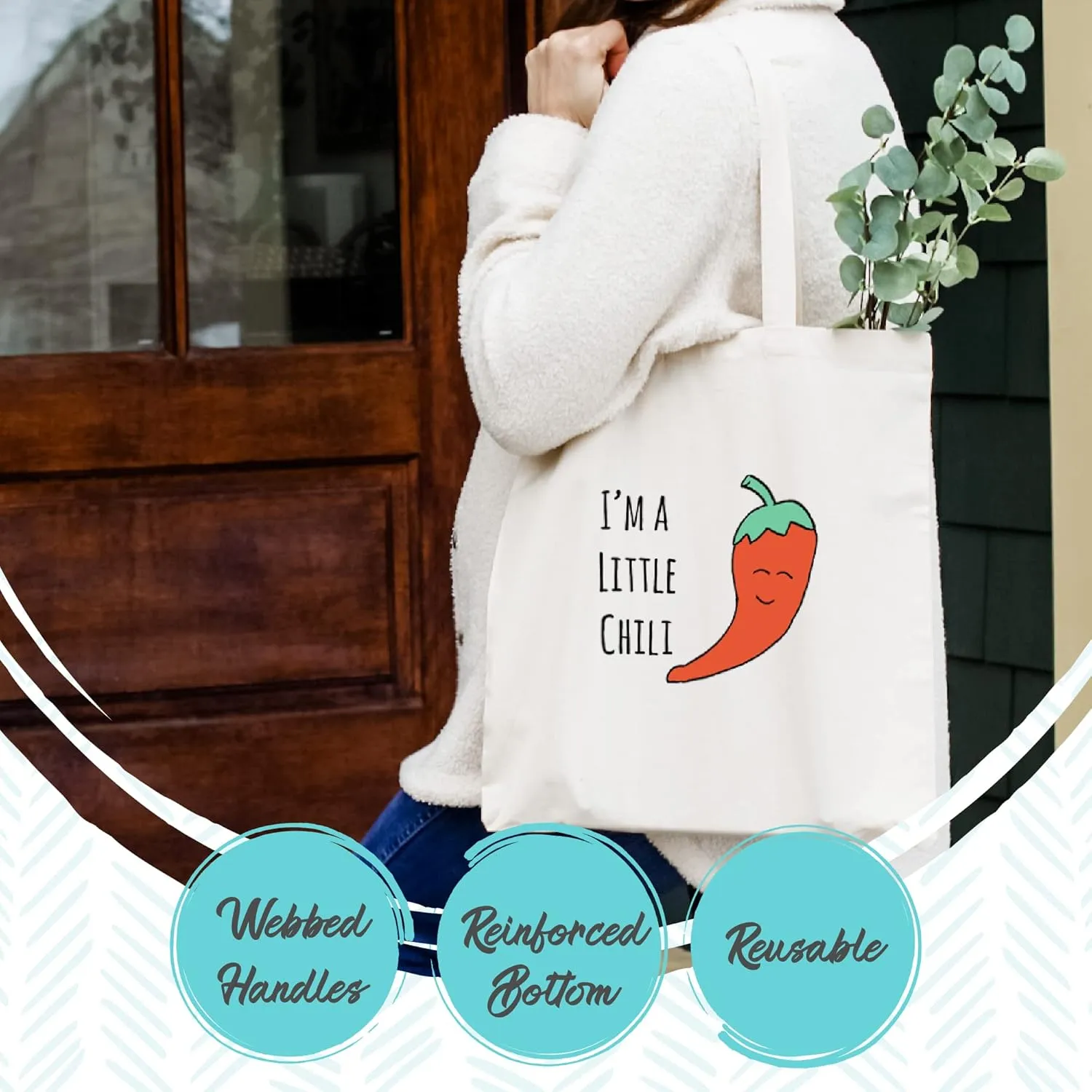 Feeling Cute Might Die Later, Colorful Canvas Bag, Screenprinted Tote, Cotton Flour Sack, Reusable Shopping Bag