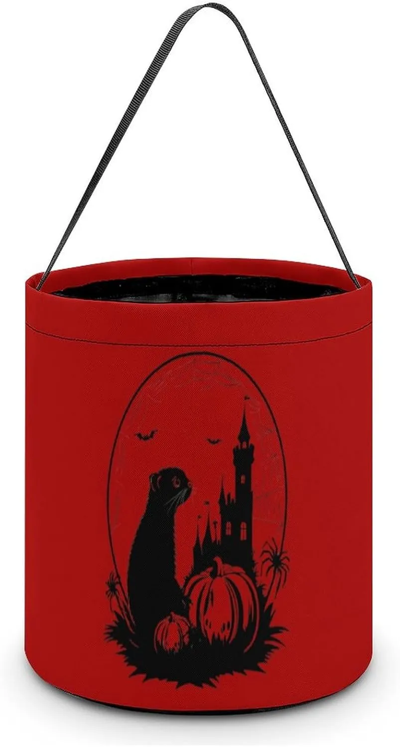Ferret Halloween Halloween Candy Bag Candy Tote Bucket Gift Bags Party Supplies for Women Men