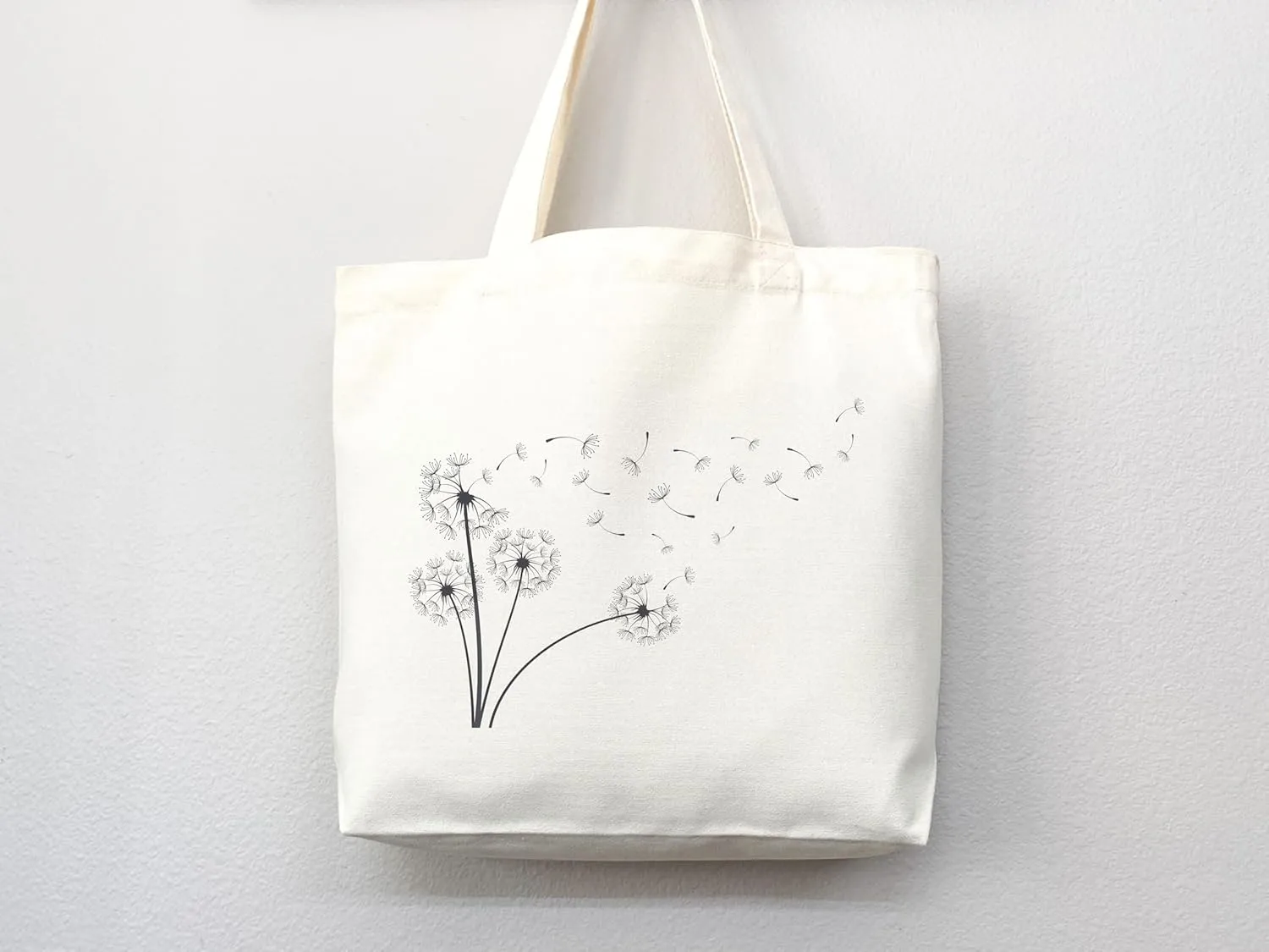 Flower Tote Bag Floral Canvas Tote Shopper Gift for Flower Lovers, Teachers, Library Bag Reusable Grocery Bag Eco-Friendly Readers' Tote Library Tote Librarian Gift (Tote Bag   Matching Pouch)