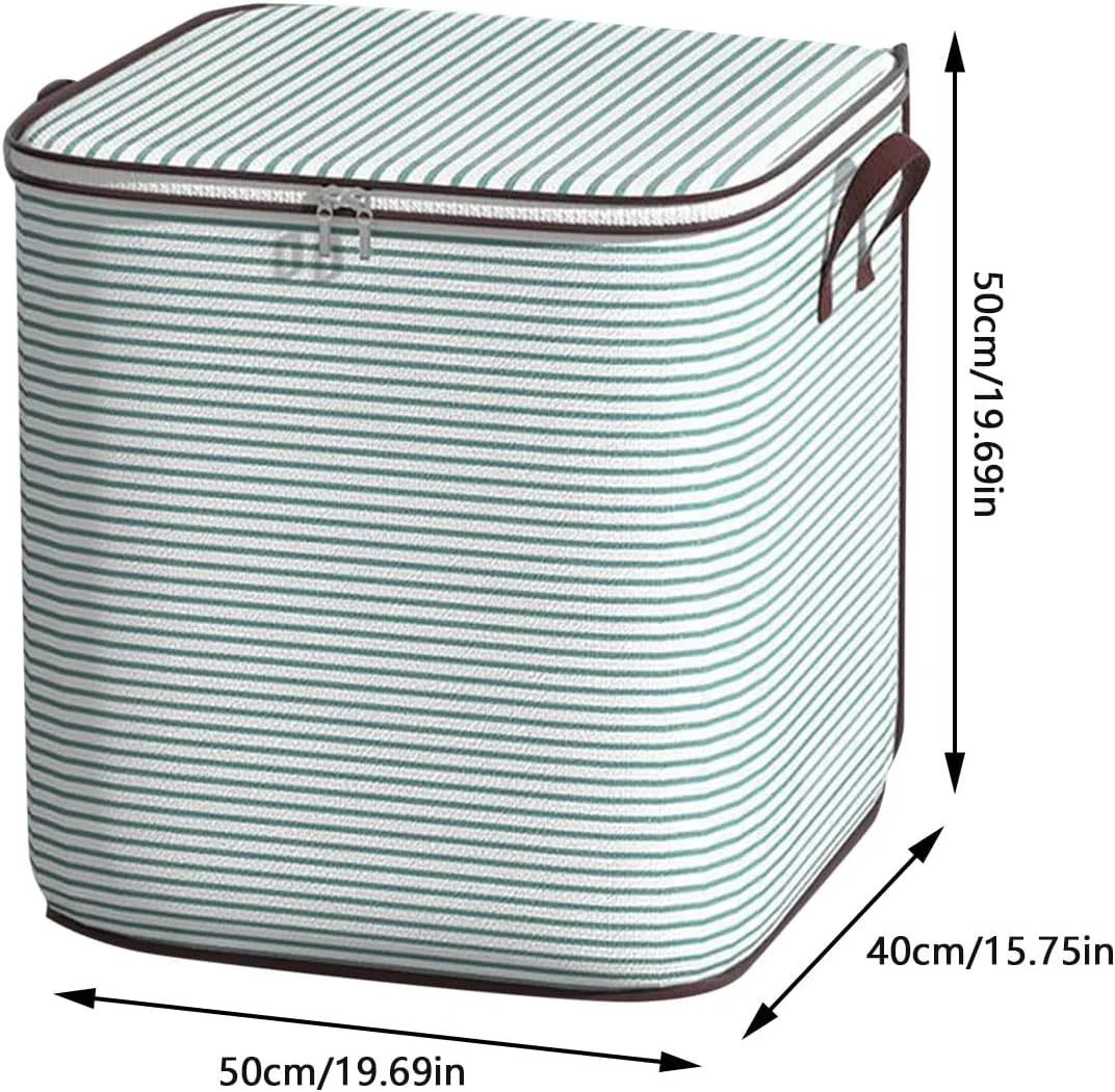 Foldable Organization and Storage with Sturdy Handle & Zipper Moving Bags Under Bed Storage Containers Clothing Storage Large Storage Bags for Comforter, Blankets, Bedding, Closet