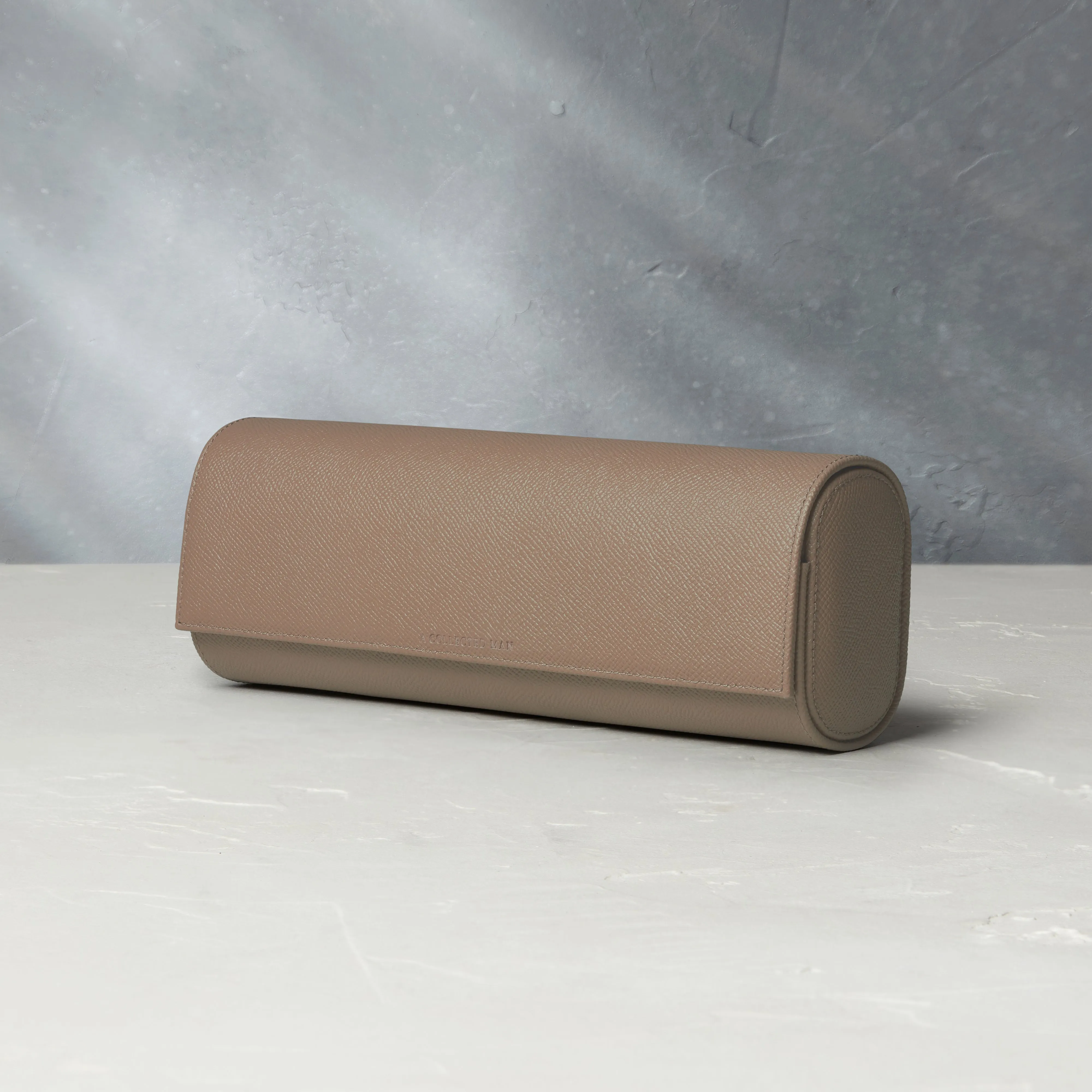 four-watch roll, grained leather