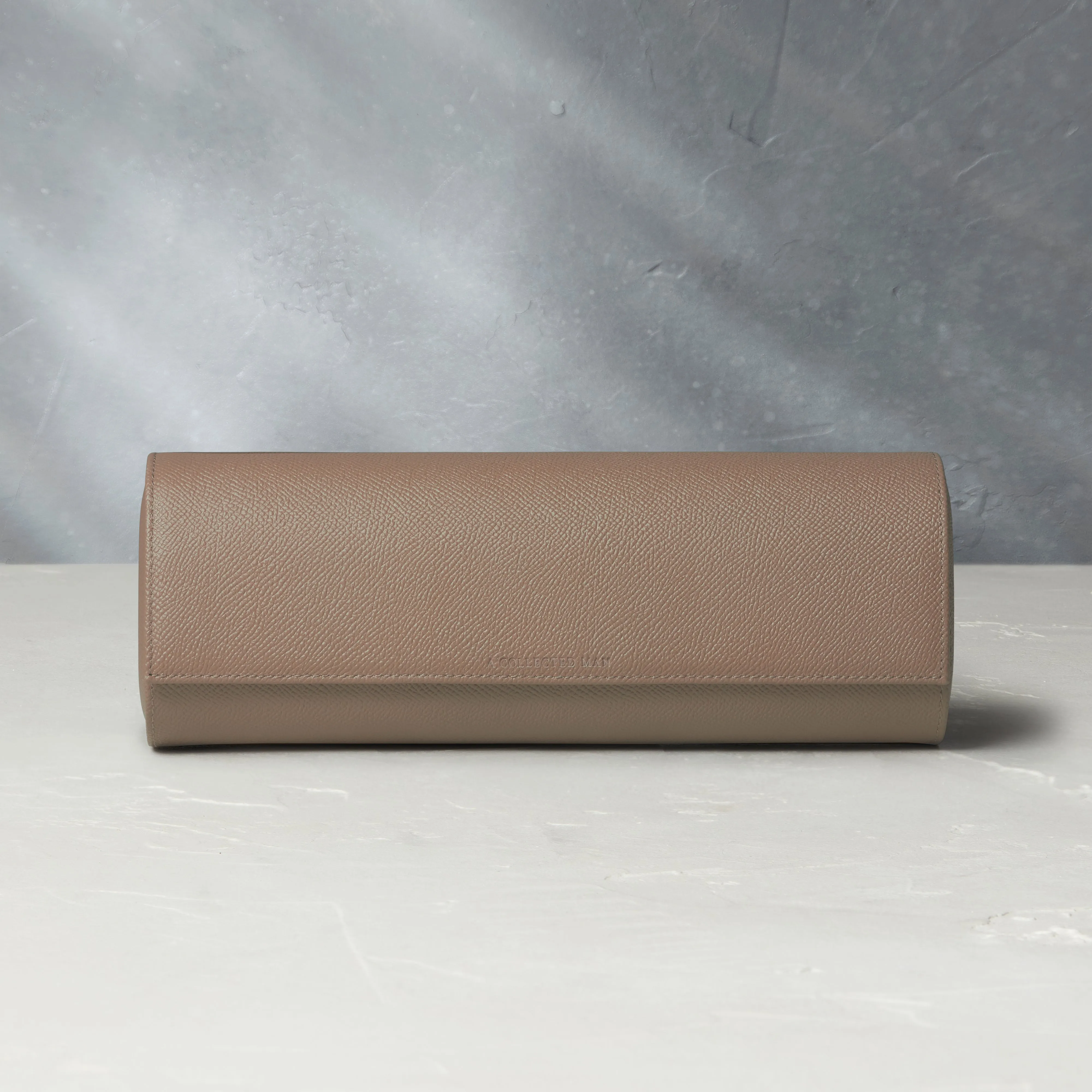 four-watch roll, grained leather