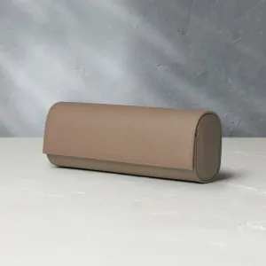 four-watch roll, grained leather