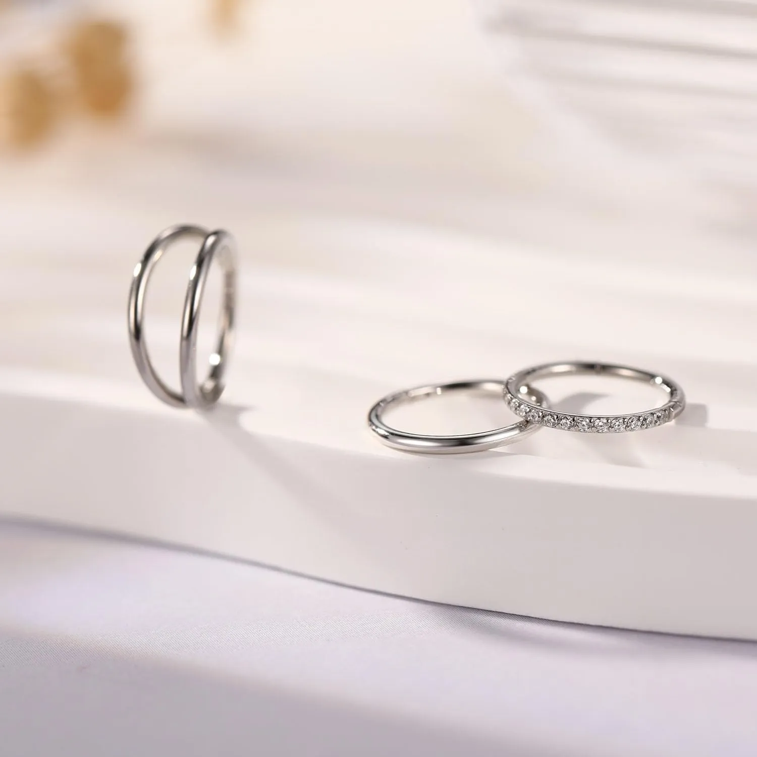 FUNLMO 3Pcs Nose Rings Double Hoop Nose Ring Conch Daith Tragus Helix Rook Piercing Jewelry Surgical Steel Cartilage Earring Conch Hoop Earring Septum Jewelry Lip Ring