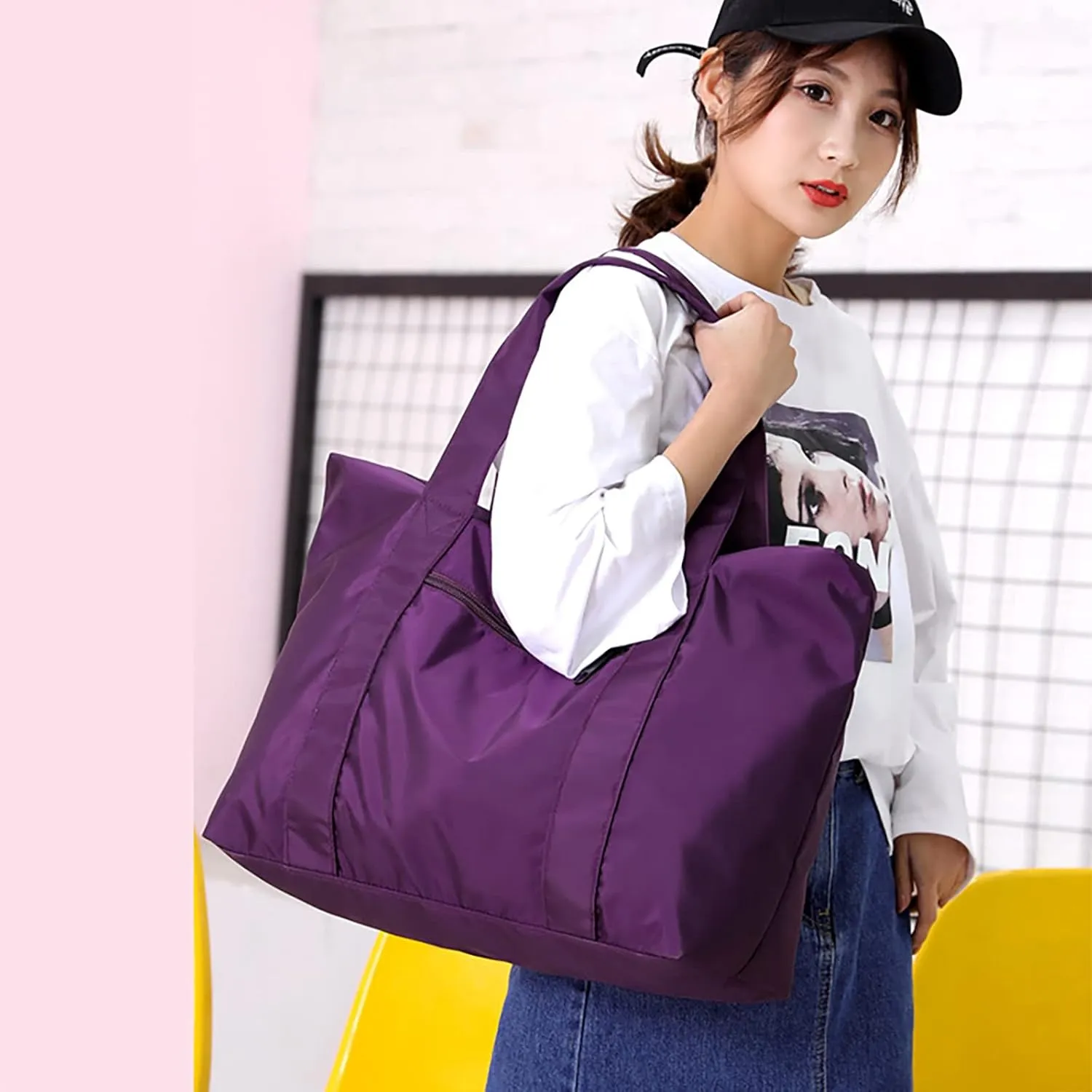 Genuine Leather Crossbody Bags for Women Large Casual Handbags for Work Dating Trendy Waterproof Cross Body Bags(Purple)