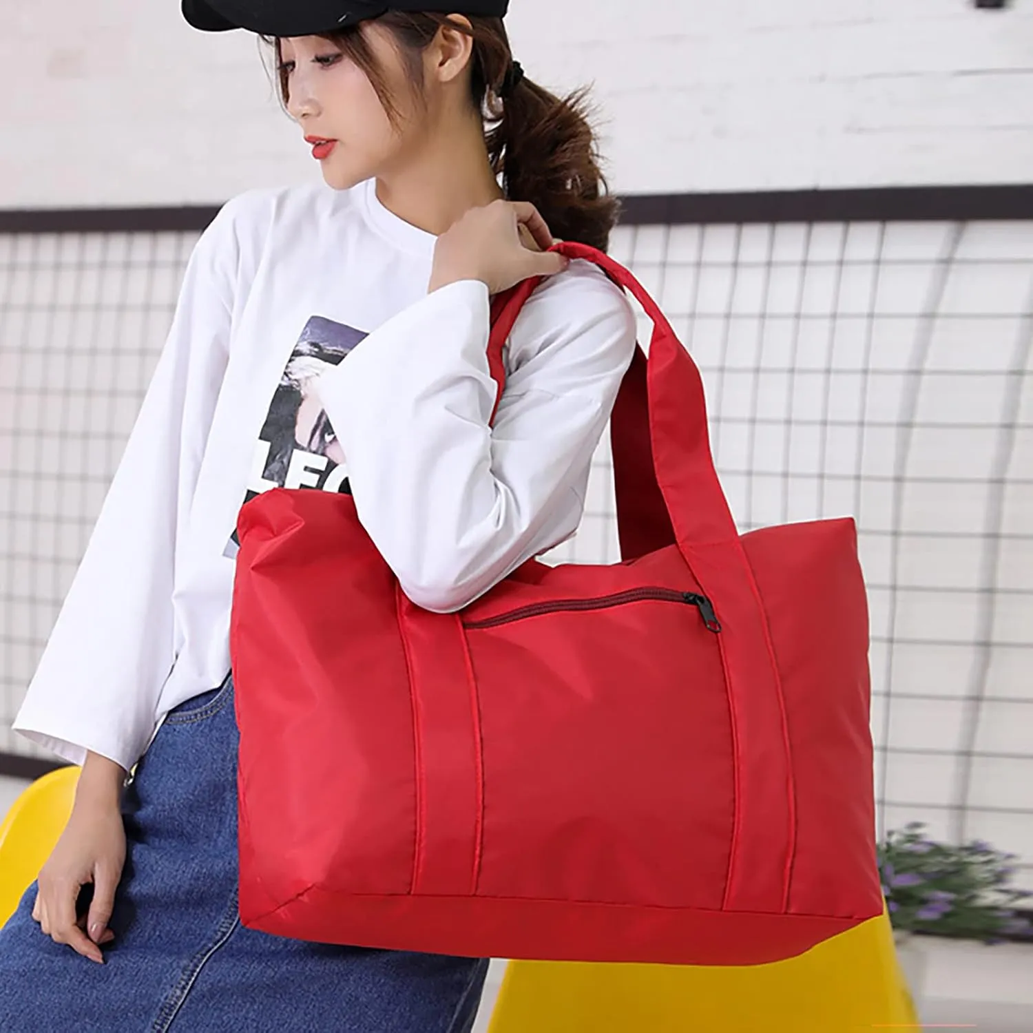 Genuine Leather Crossbody Bags for Women Large Casual Handbags for Work Dating Trendy Waterproof Cross Body Bags(Red)